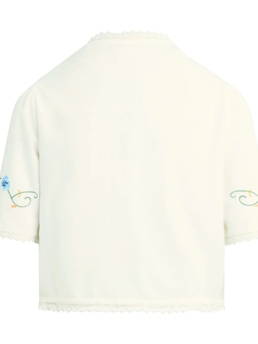 Bila marilla top Cotten rayon linen blend medium embroidered cross-stitch top - Picture 2 of 9